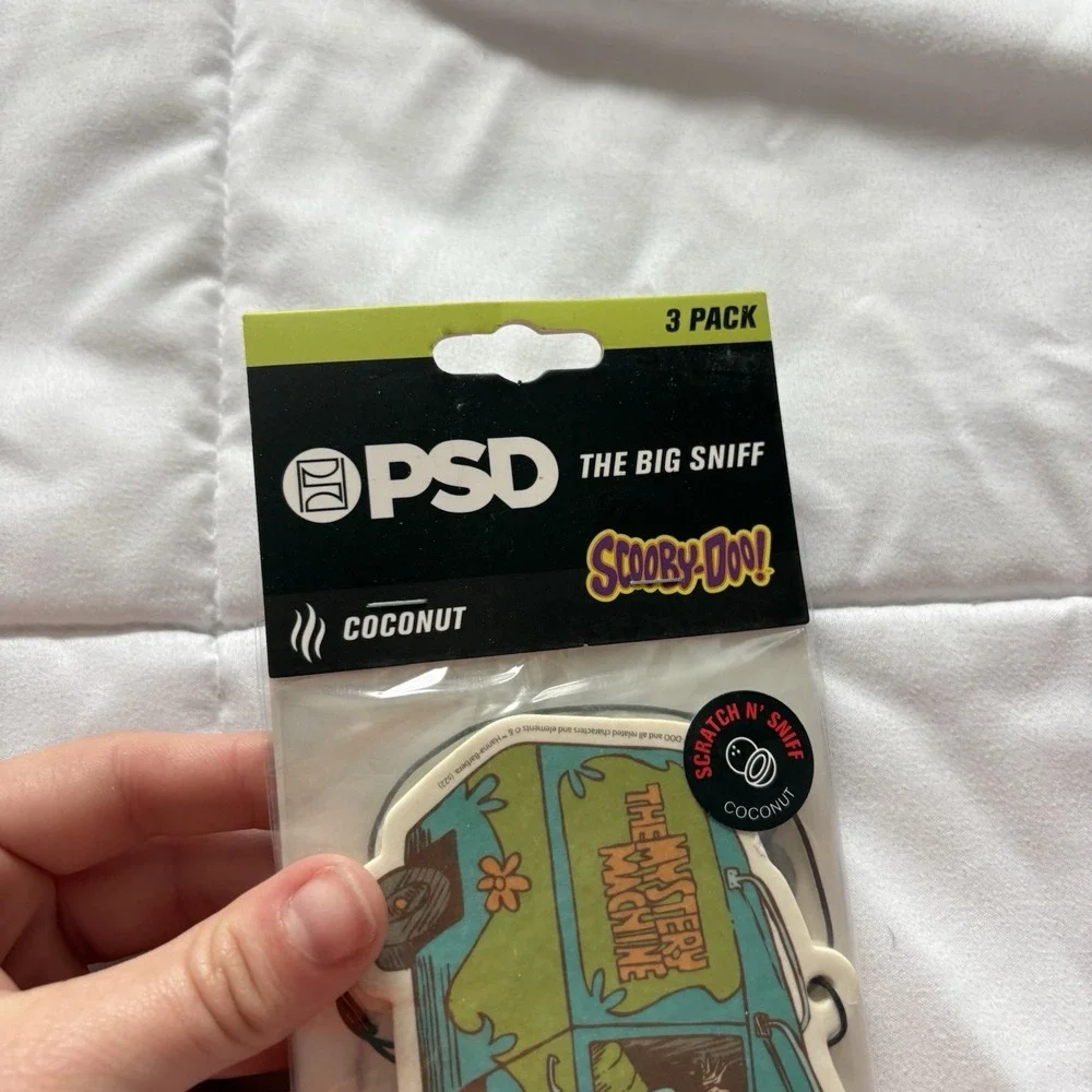 Big Sniff Car Air Freshener‎ Scooby Doo Mystery Machine 3 Pcs Coconut